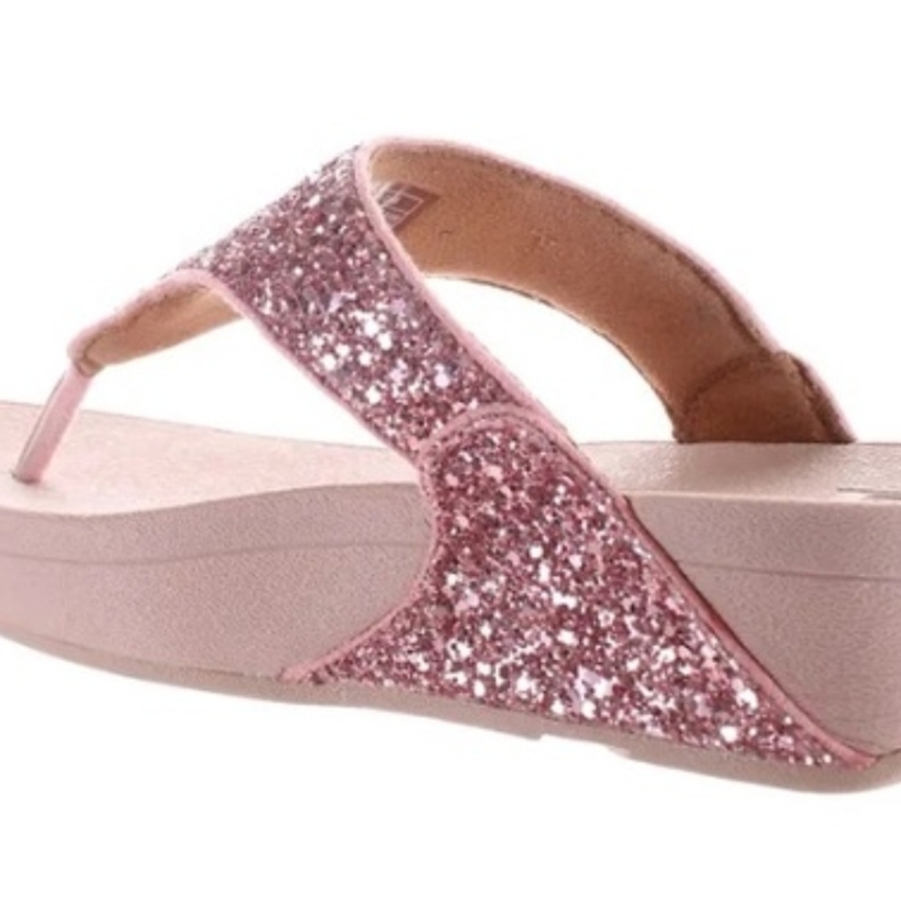 Fitflop Women's Rose Pink Glitter Thong Sandals